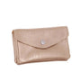 Vue 1 du Porte-monnaie cartes femme cuir irisé 051 or rose par Made in Italy.