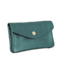 Vue 1 du Porte-monnaie cartes femme cuir irisé 051 Bleu Canard par Made in Italy.
