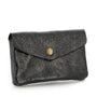 Portefeuille pochette passeport cuir irisé Noir - Crocochic