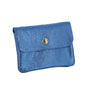 Porte-monnaie femme cuir italien irisé 041 Bleu Vif - Crocochic
