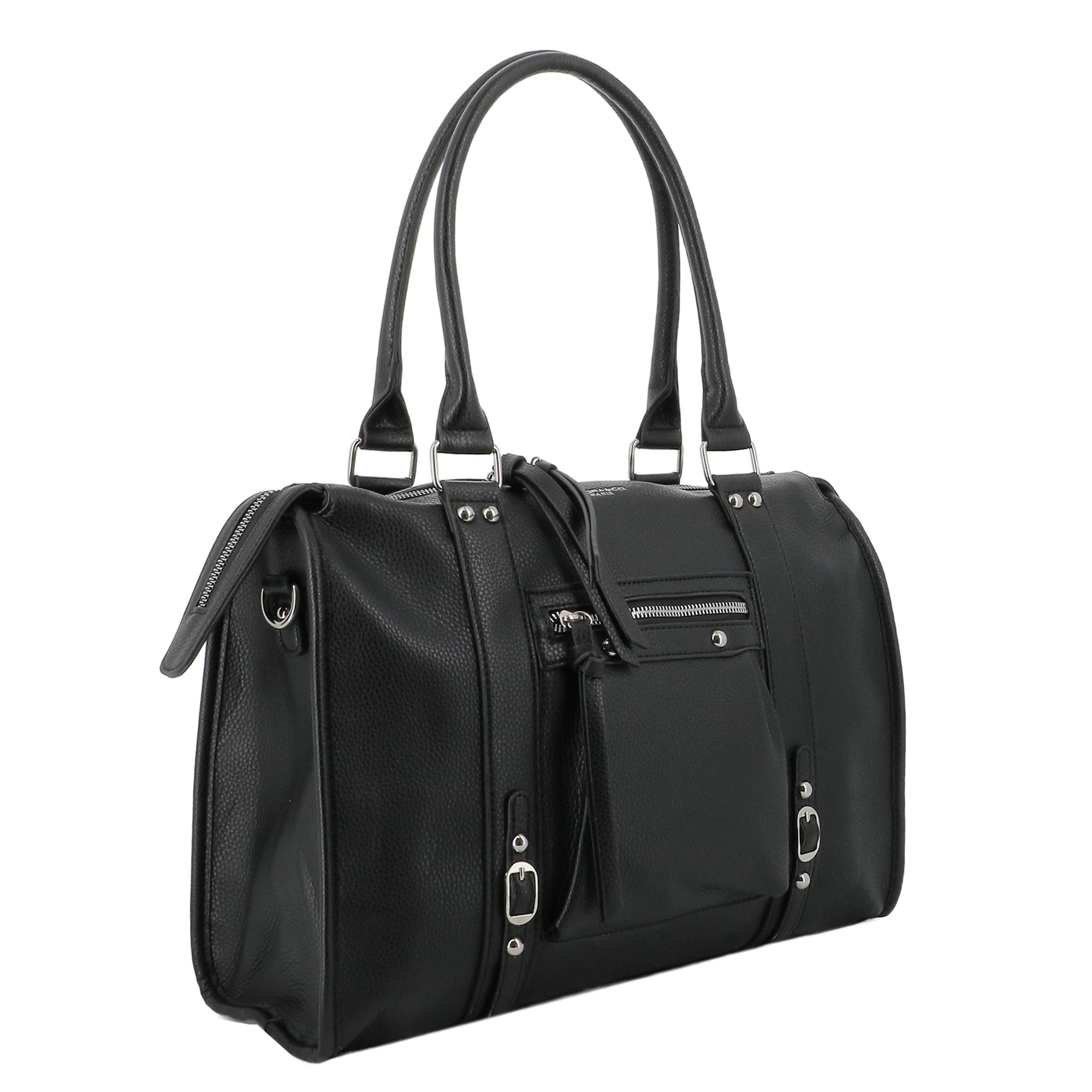 Sac cabas multipoches femme L noir