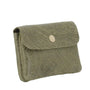Vue 1 du Porte-monnaie court cuir suède embossé 041FL Kaki par Made in Italy.