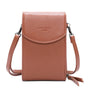 Vue princ. du Pochette téléphone bandoulière femme camel en cuir synthétique par Gallantry.