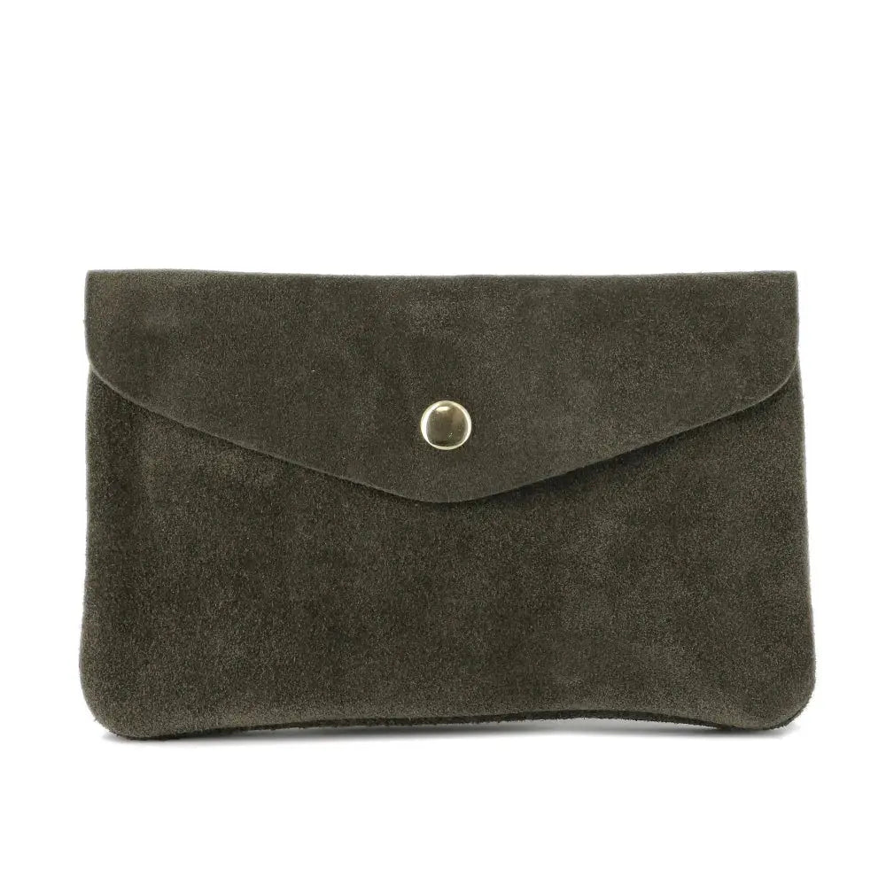 Grand portefeuille cuir suède compatible passeport Kaki other image 2