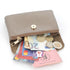 Flora & co Porte-monnaie femme irisé enveloppe marron métal