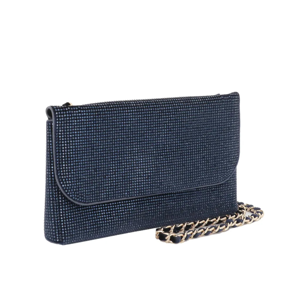 Sac pochette de soirée strass Bleu other image 2