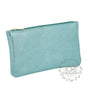 Vue 1 du Pochette coméstique voyage cuir irisé Turquoise par Made in Italy.