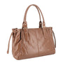 Sac cabas bowling femme simili cuir camel - vue 2 | Flora & co