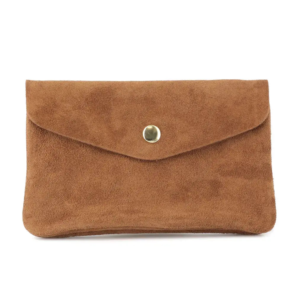 Grand portefeuille cuir suède compatible passeport Marron other image 2