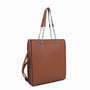 Sac cabas femme similicuir camel - vue 2 | Crocochic