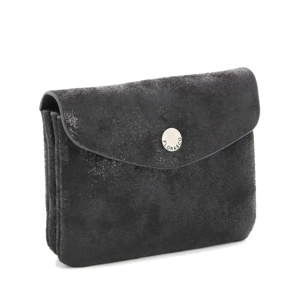 Flora & co Porte-monnaie femme court suède irisé