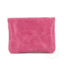 Vue 2 du Porte-Monnaie Cuir Suédé Grainé 041C Fuchsia par Made in Italy.