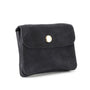 Vue 1 du Petit porte-monnaie cartes cuir suède Bleu Marine par Made in Italy.