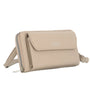 Portefeuille campagnon à bandoulière Beige - Crocochic