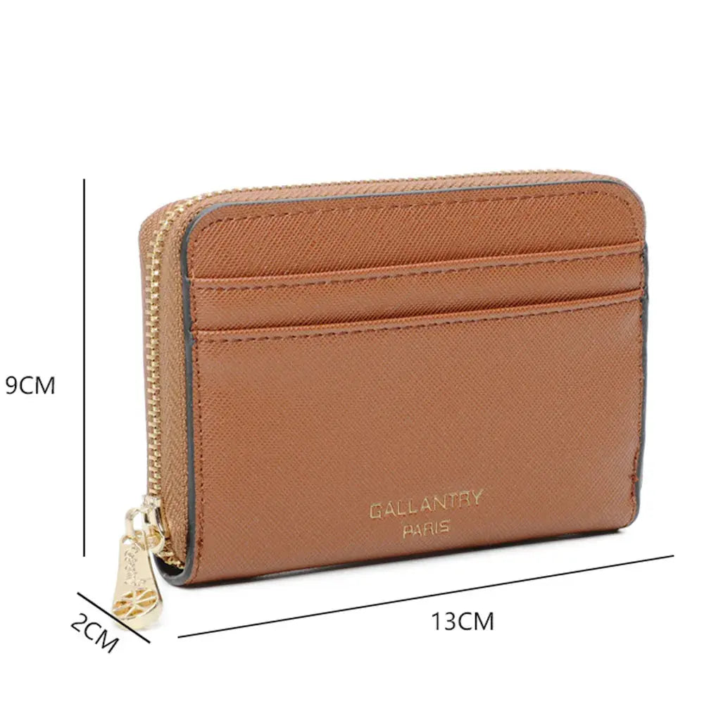 Portefeuille porte-monnaie femme française camel Gallantry