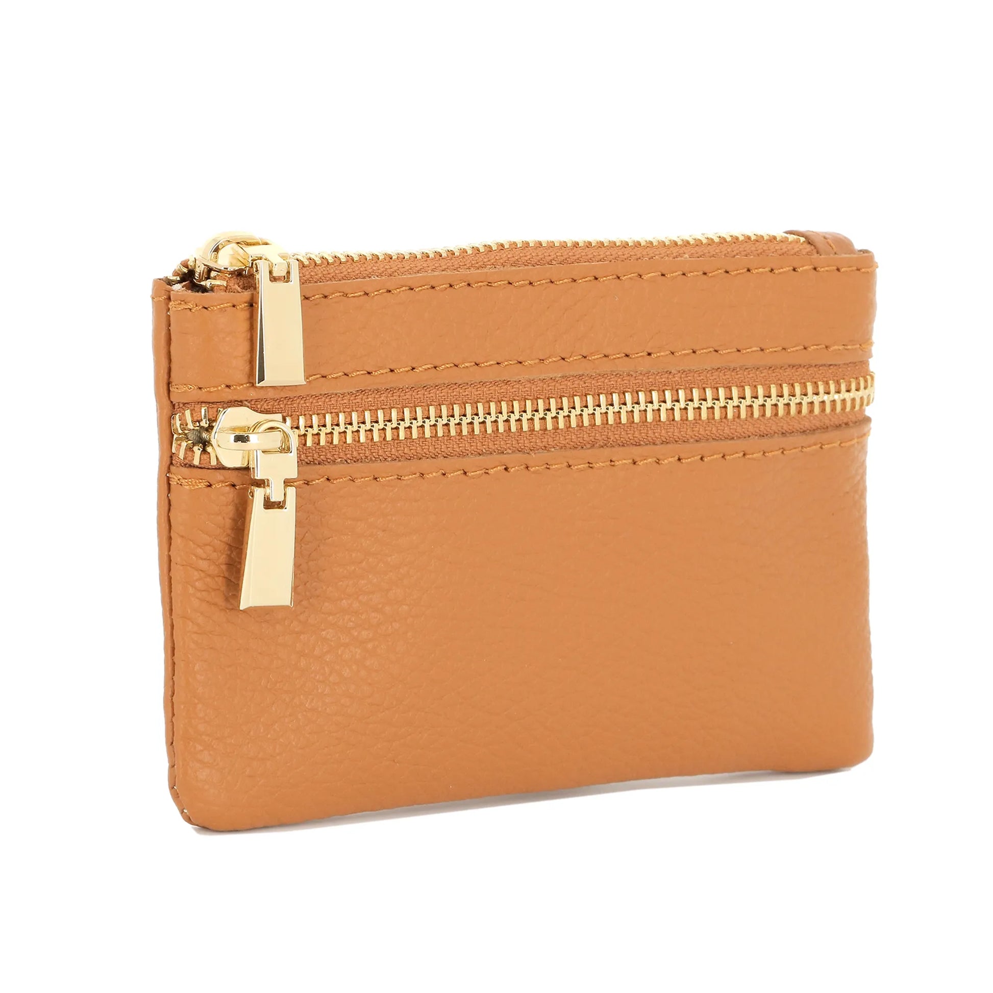 Porte-Monnaie pochette cuir grainé femme Camel other image 2