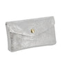 Vue 1 du Porte-monnaie long suédé irisé baroque 05A Argent en cuir par Made in Italy.