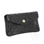 Portefeuille femme cuir souple embossé 05FL Noir - Crocochic