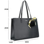 Sac cabas femme similicuir noir - vue 2 | Flora & co