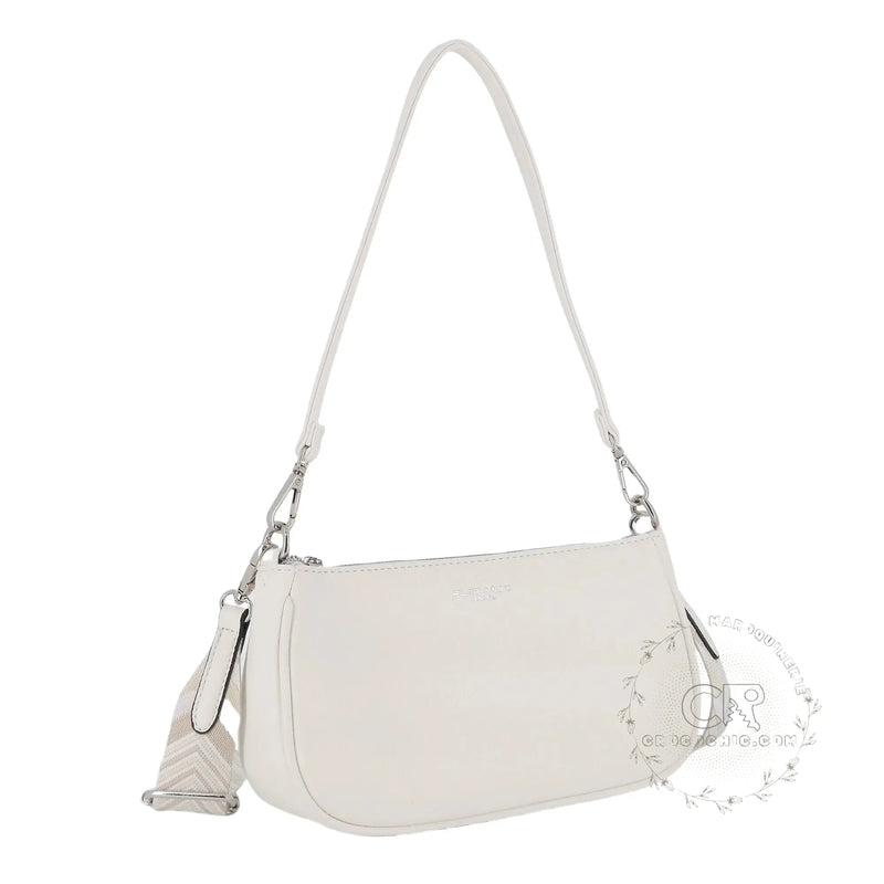 Flora & co Sac baguette avec bandoulière Blanc