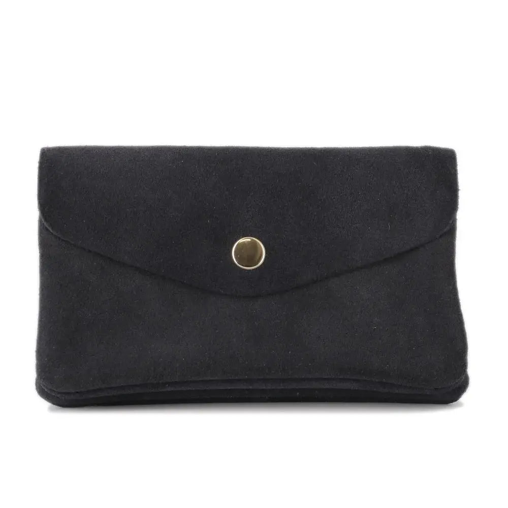 Grand portefeuille cuir suède compatible passeport Bleu Marine other image 2