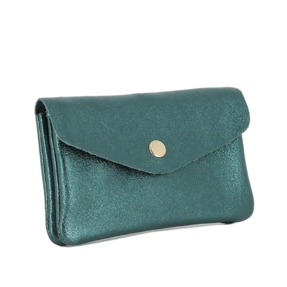 Portefeuille pochette passeport cuir isiré Bleu Canard other image 2