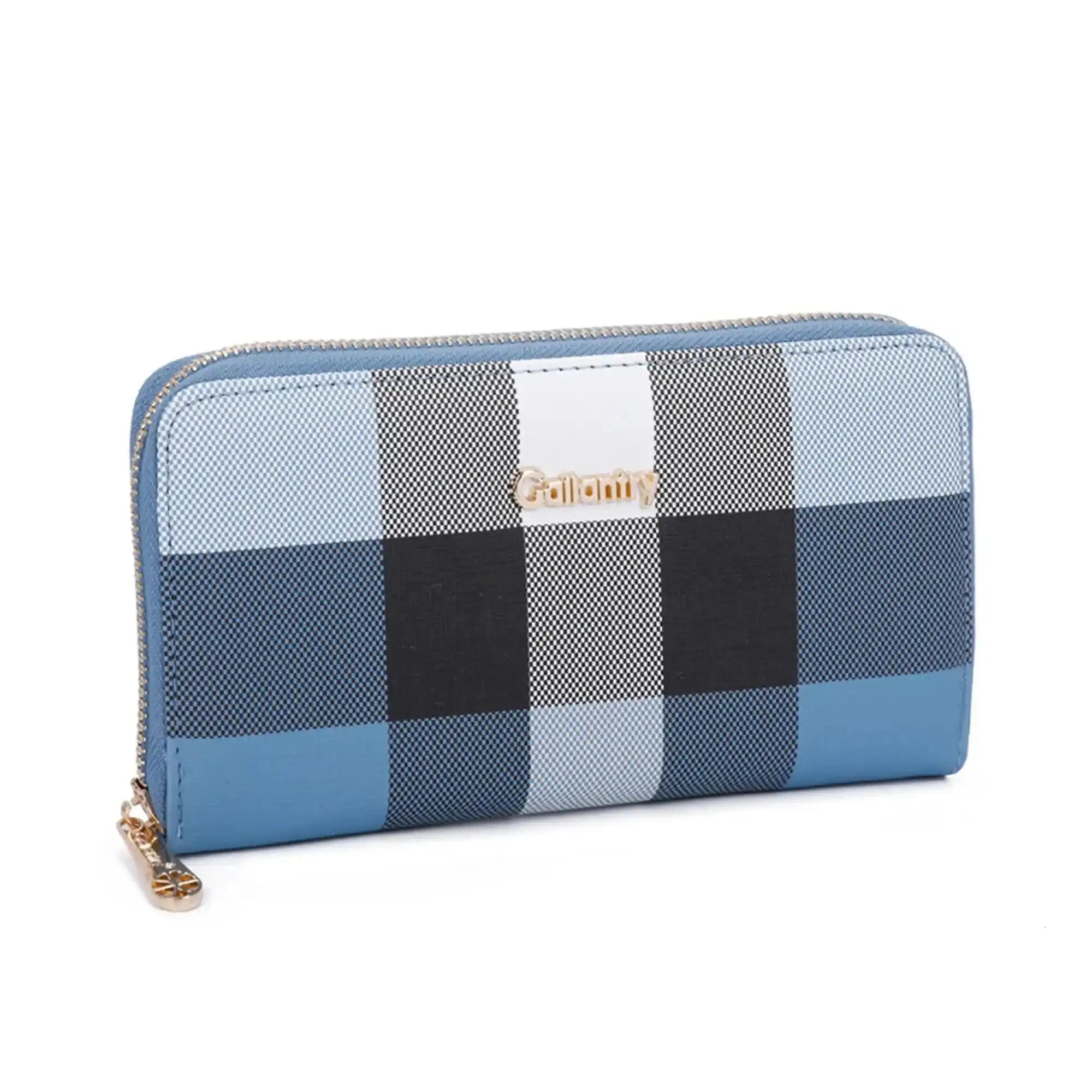 Portefeuille campagnon carreaux multicolore Bleu Jean other image 2