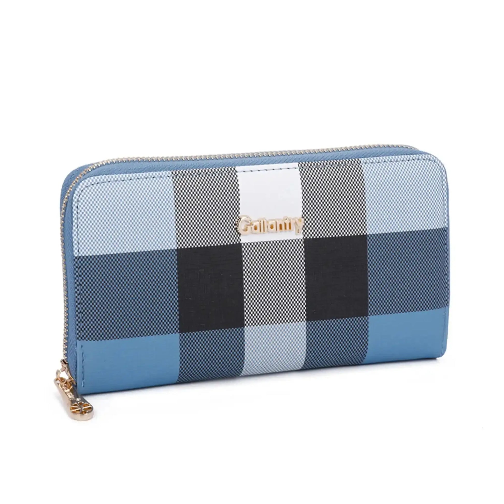 Portefeuille campagnon carreaux multicolore Bleu Jean other image 2
