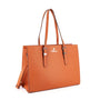 Sac cabas femme simili cuir camel - vue 2 | Crocochic