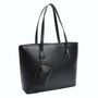 Vue 1 du Grand sac à main femme format a4 noir en cuir synthétique par Gallantry.