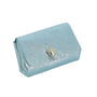 Vue 1 du Porte-monnaie cuir souple irisé 04 Turquoise par Made in Italy.