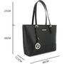 Gallantry Sac cabas femme bicolore saffiano noir