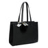Gallantry Sac cabas femme pompon fourrure a4 noir