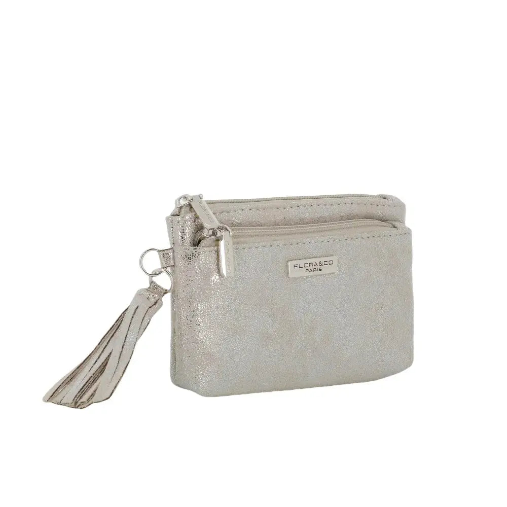 Porte-monnaie Femme Similicuir Suède Irisé taupe