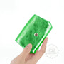 Vue 1 du Porte-monnaie cuir souple irisé 04 Vert Herbe par Made in Italy.