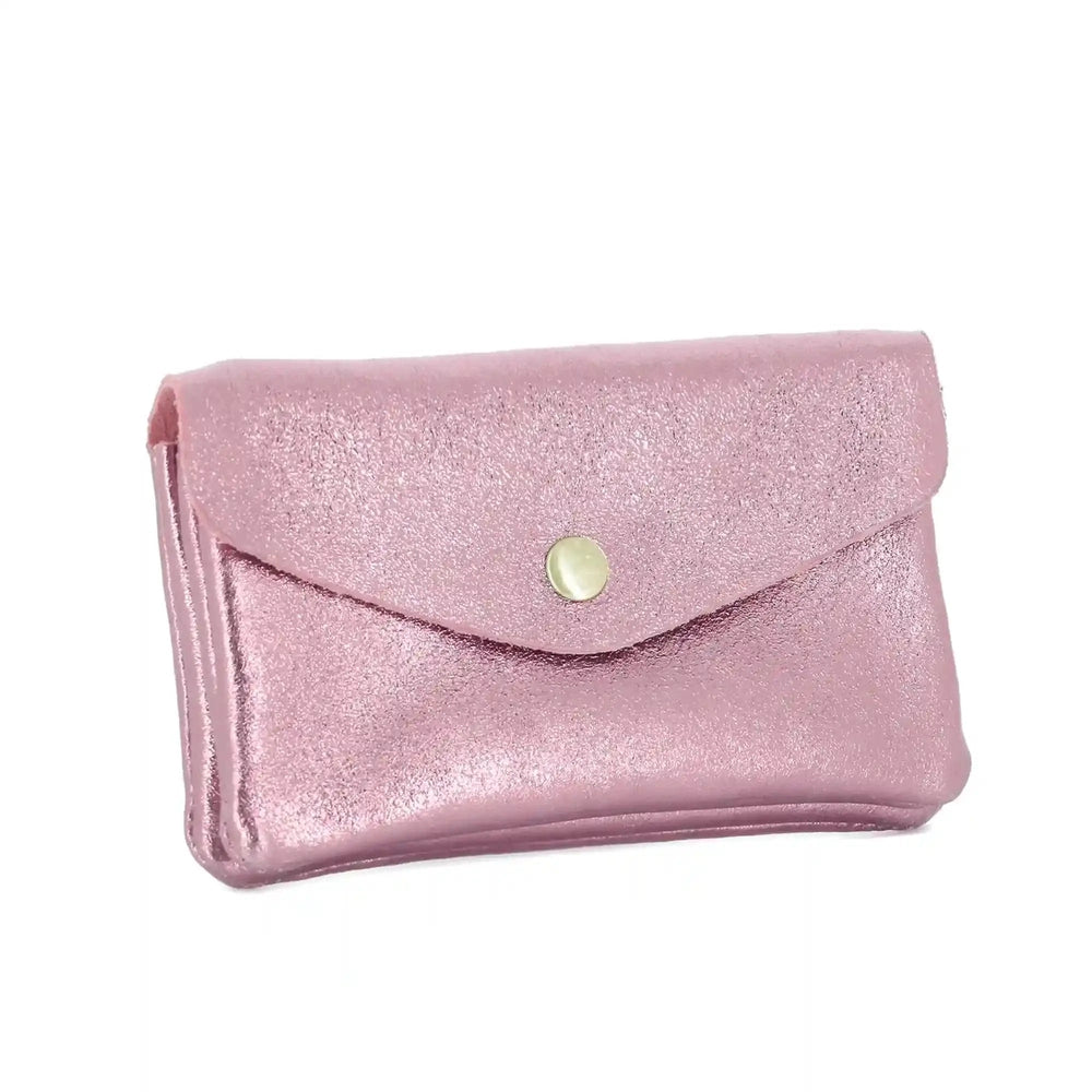 Portefeuille pochette passeport cuir isiré Rose other image 2