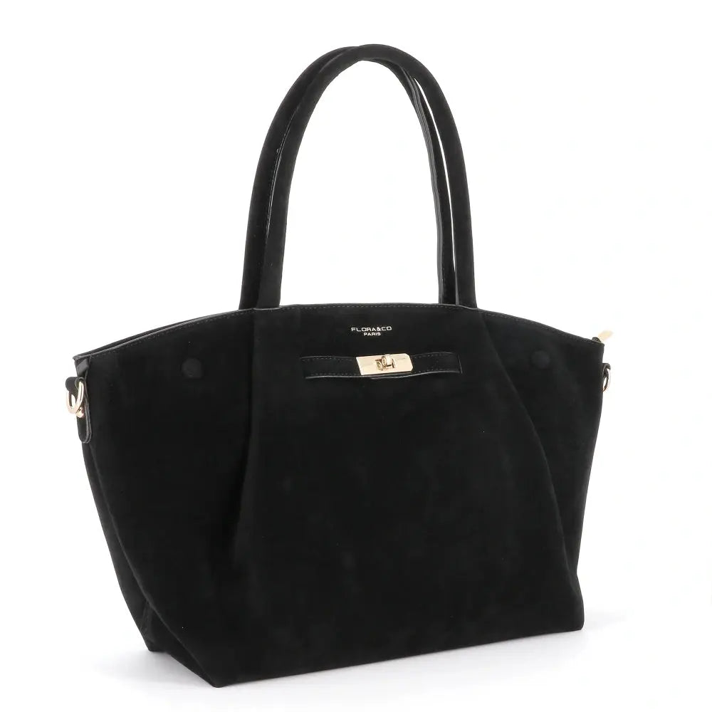 Sac à main bandoulière suédé Noir