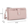 Vue 1 du Pochette bandoulière femme téléphone Rose en cuir synthétique par Flora & co.