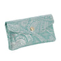 Vue 1 du Porte-monnaie long suédé irisé baroque 05A Turquoise en cuir par Made in Italy.