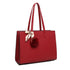Gallantry Sac cabas femme pompon fourrure a4 rouge