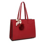 Sac cabas femme simili cuir fourrure a4 rouge - vue 2 | Gallantry