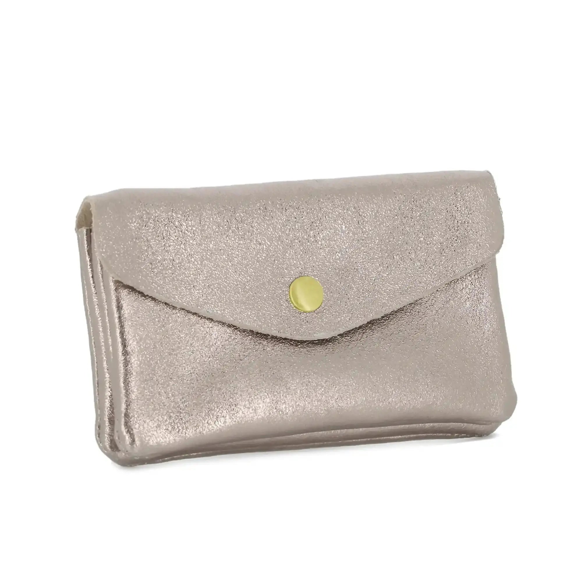 Portefeuille pochette passeport cuir isiré Taupe other image 2