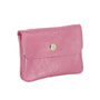Vue 1 du Porte-monnaie femme cuir italien irisé 041 Rose Vif par Made in Italy.