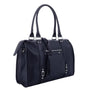 Vue 1 du Grand sac à main bowling grainé bleu VORTEX en cuir synthétique par Flora & co.