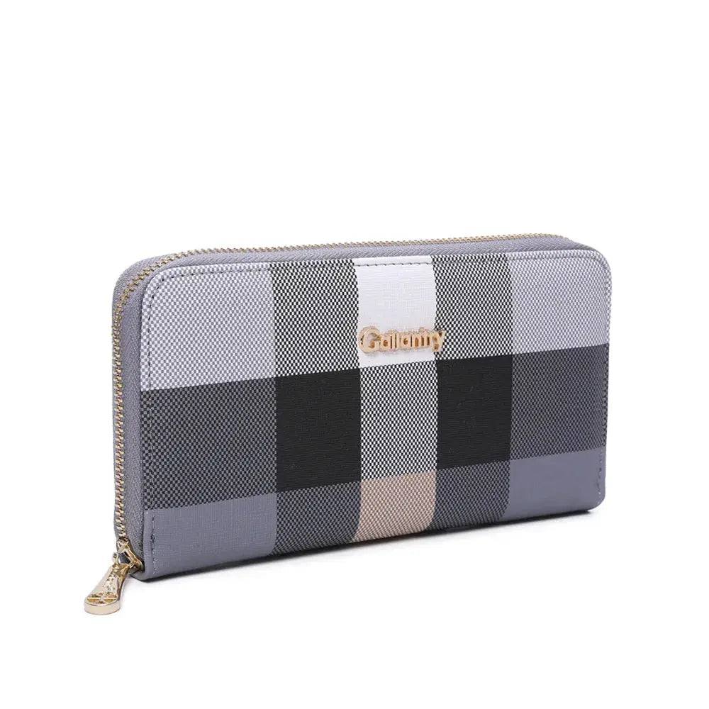 Portefeuille campagnon carreaux multicolore Gris other image 2