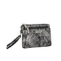 Petit porte-monnaie pochette femme suède irisé Gris Argent other image 2