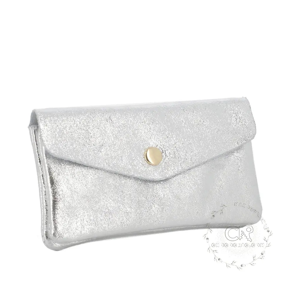 Porte-monnaie cartes femme cuir irisé Argent other image 2