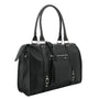 Vue 1 du Grand sac à main bowling grainé noir VORTEX en cuir synthétique par Flora & co.