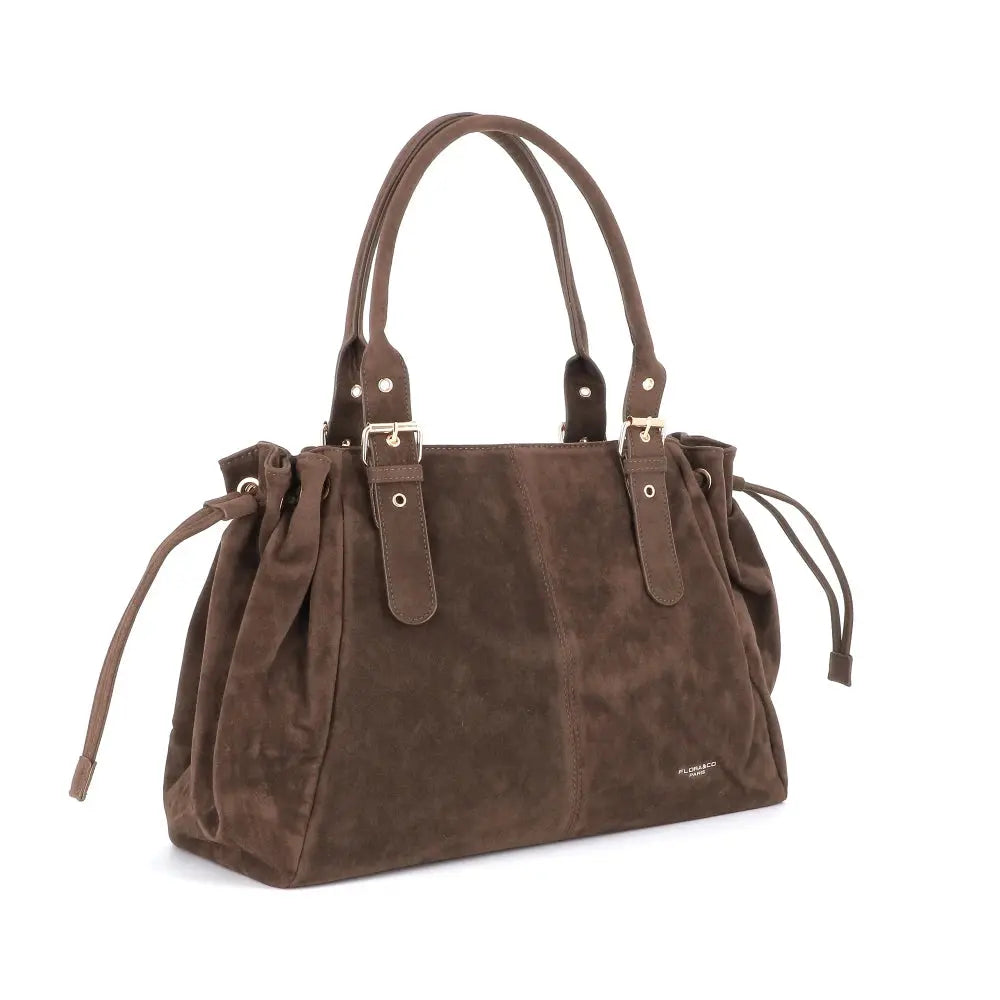 Sac Cabas Bowling Lacet Suédé Chocolat other image 2