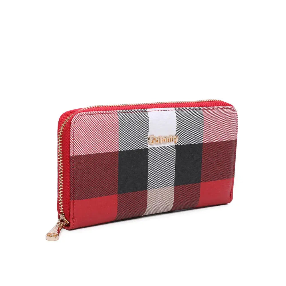 Portefeuille campagnon carreaux multicolore Rouge other image 2